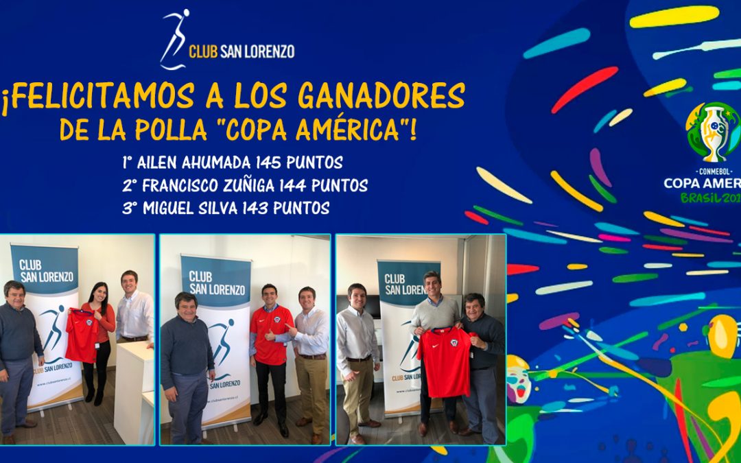 ¡Felicitamos a los ganadores de la Polla “Copa América”! [09/08/2019]